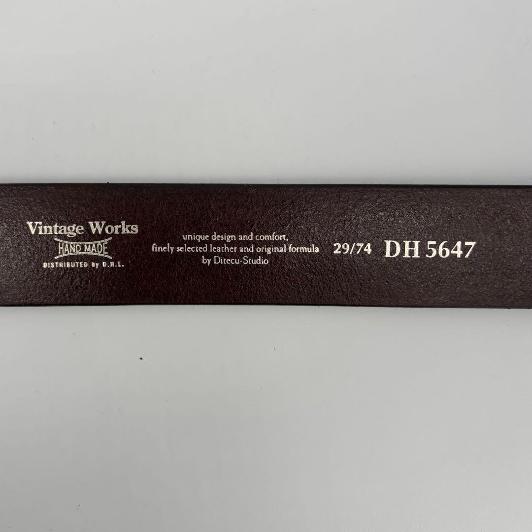ヴィテージワークス ベルト 29/74 ブラウン レザー 本革 DH5647