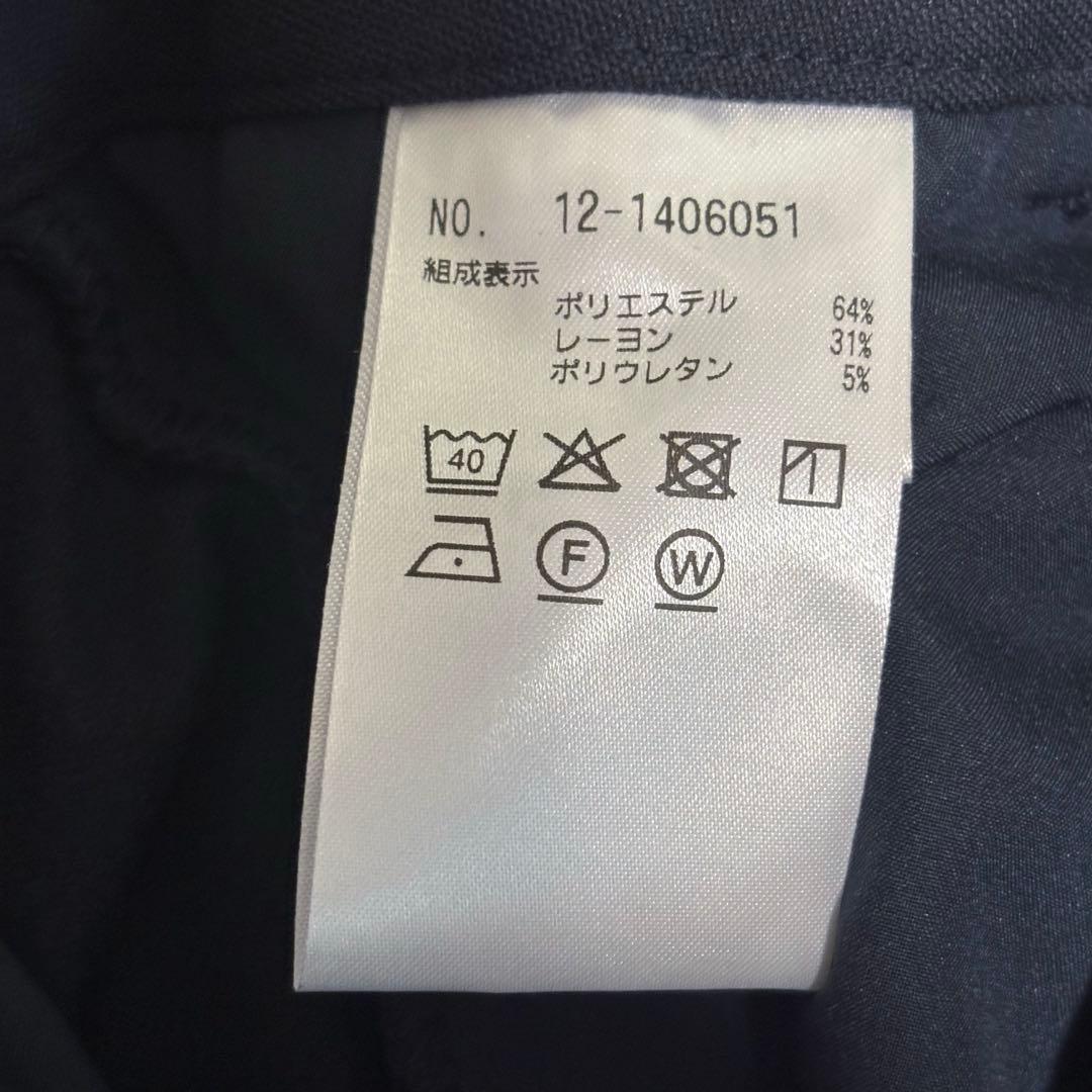 【mai】PLST セットアップ　ネイビー　パンツスーツ　ダブル　銀ボタン