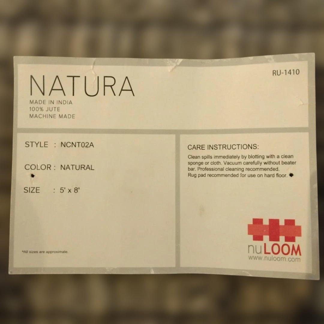 ラグ・カーペット nuLOOM NATURA JUTE RUG