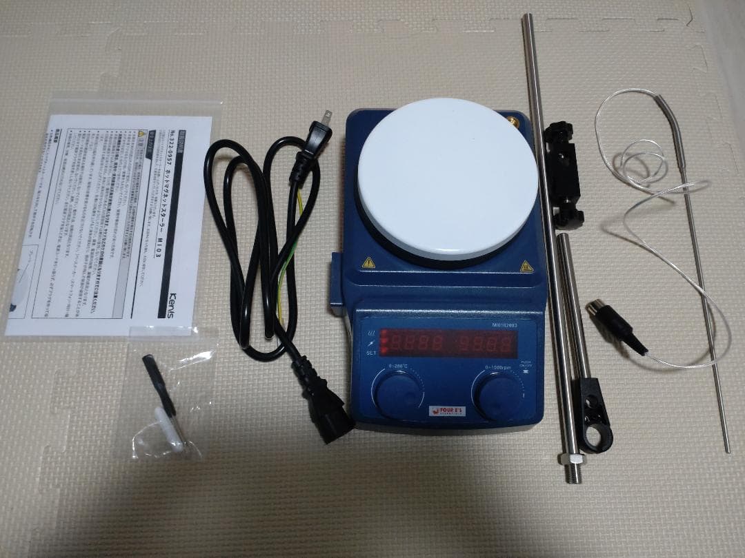 【超美品】ケニス ホットマグネットスターラー MI03（センサ・スタンドセット）