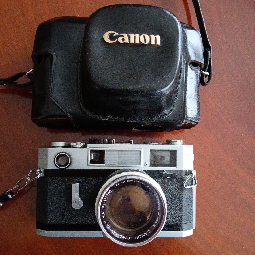 キャノン７Ｓ　50mm f/1.4 レンズ　純正レザーケース付き