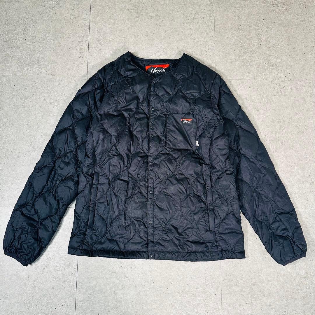 NANGA ナンガ 焚火キルトダウンカーディガン インナーダウンジャケット 黒