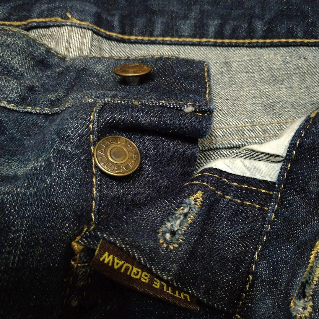 【美品】DSQUARED　38　イタリア製　フレア　シンプル　ダメージ加工
