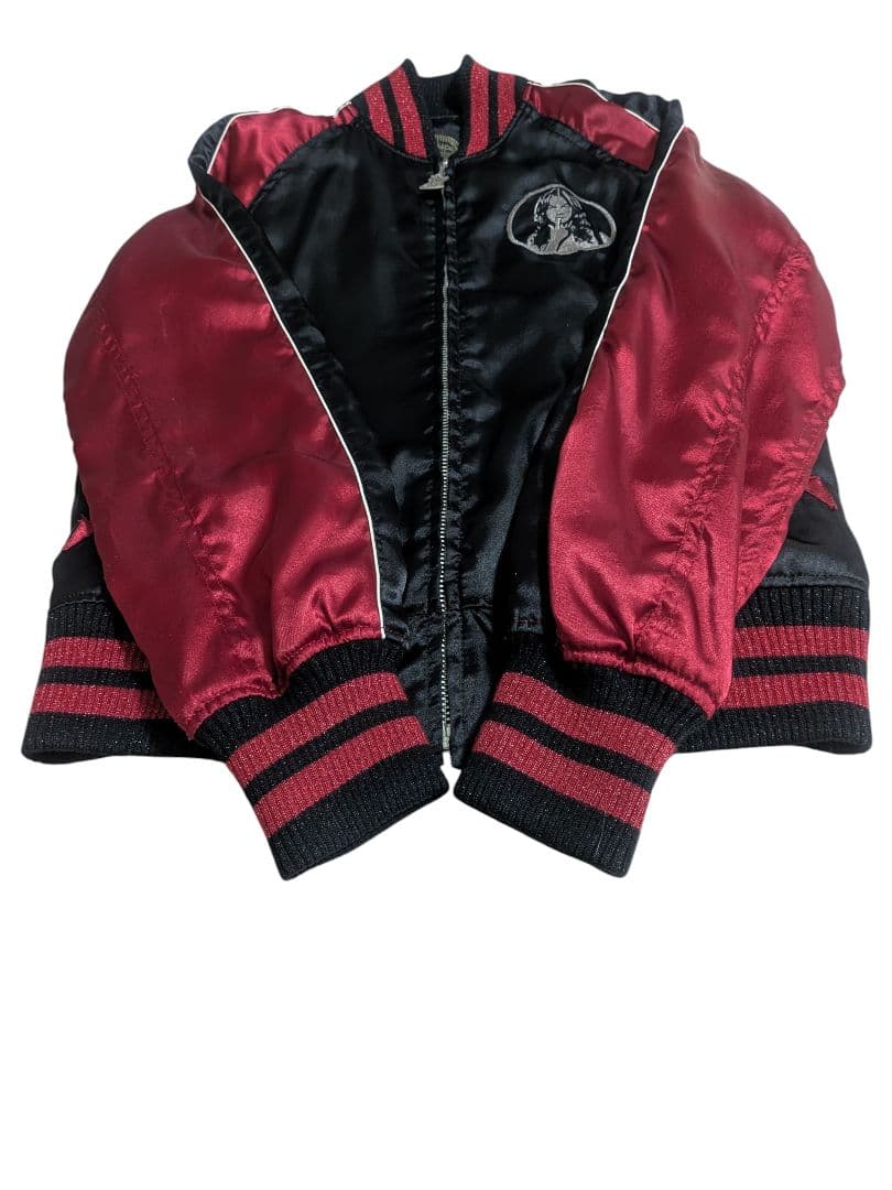 美品✨ ヒステリックグラマースカジャン 黒×赤ヒスガールギターガールレディース