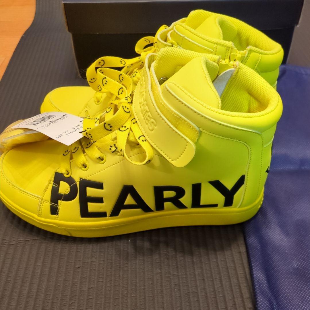 PEARLY GATES イエロー ハイカットシューズ