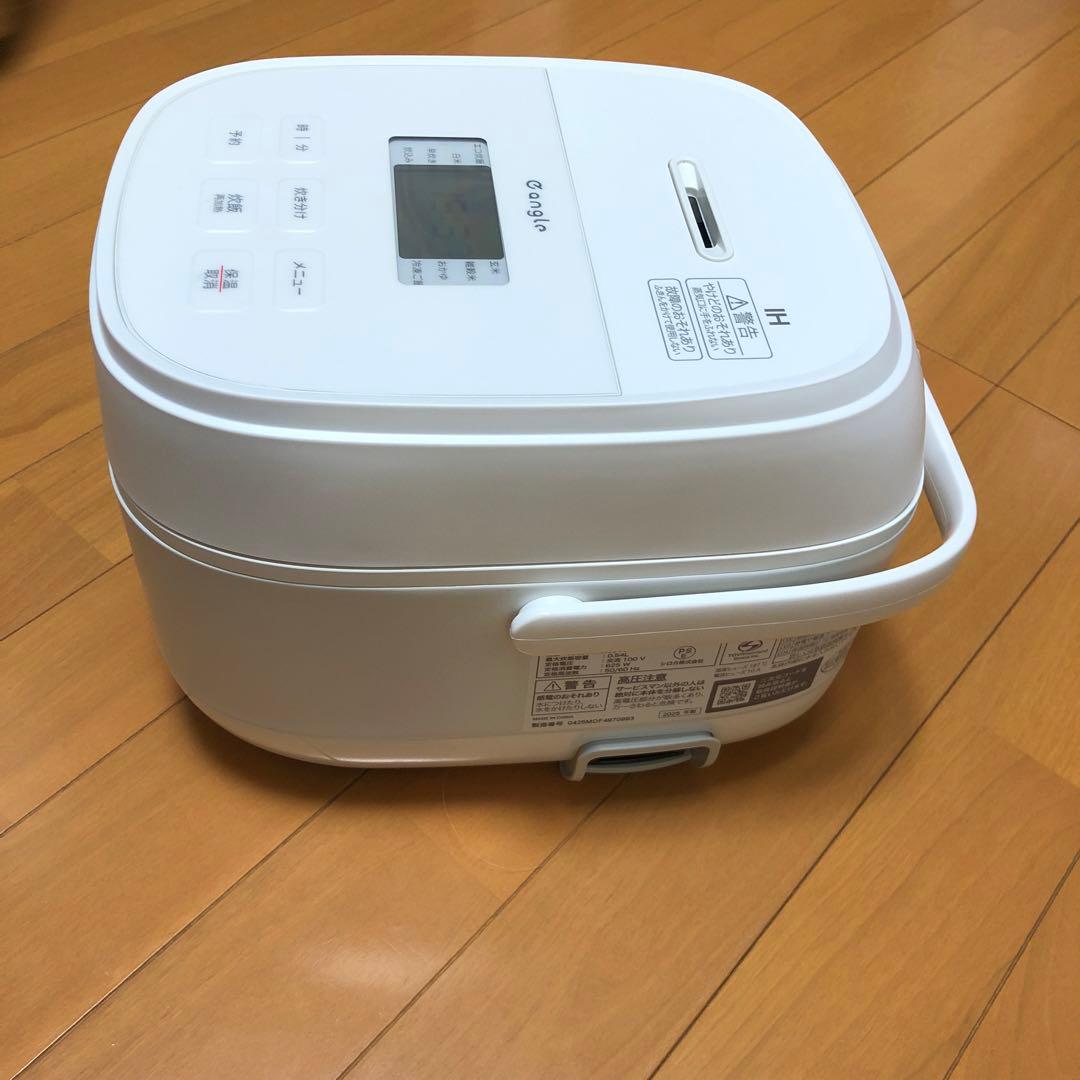 e angle IH炊飯器 ホワイト (3合炊き）ANGV-RCI05-A