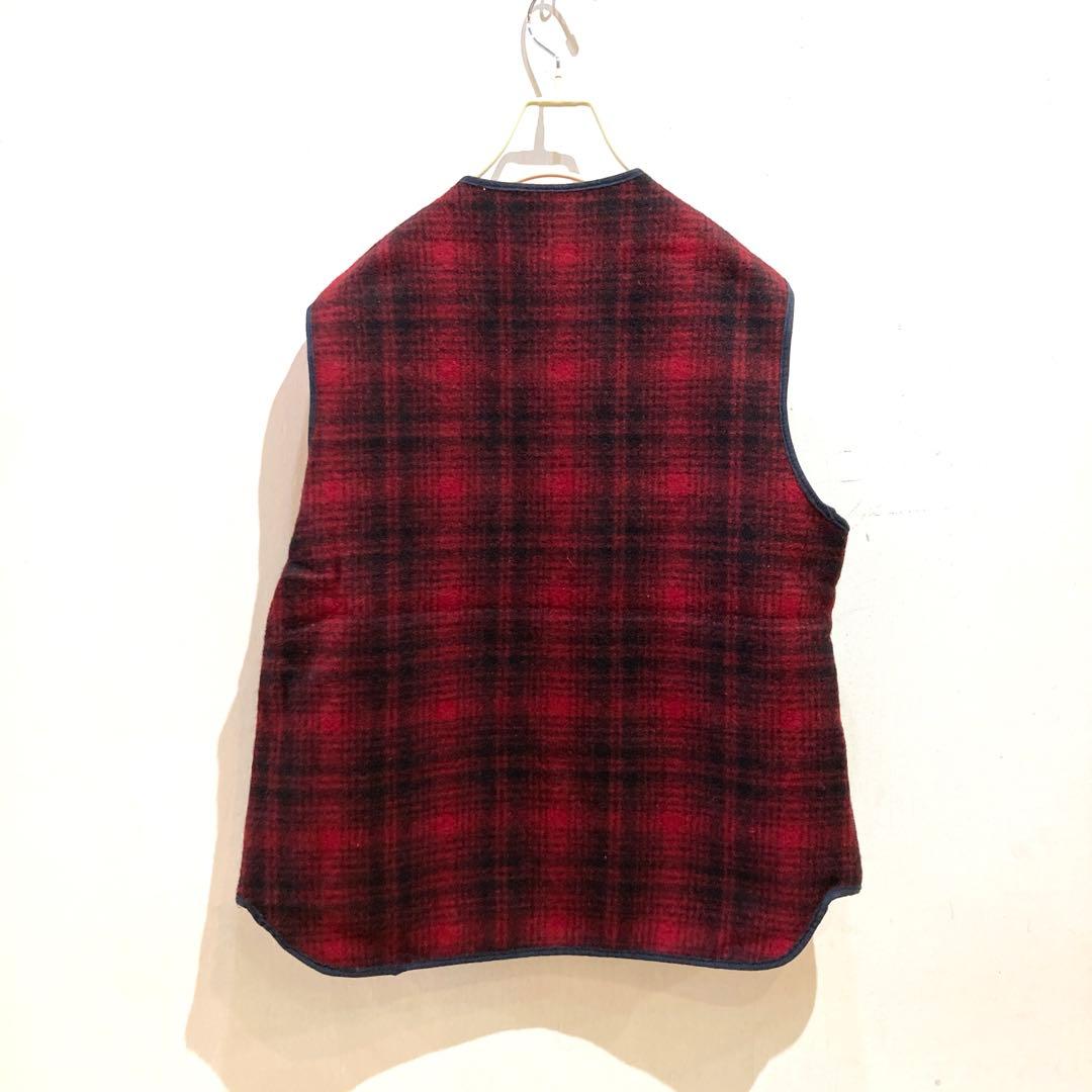80s Woolrich シャドーチェック オンブレ ウールベスト USA製
