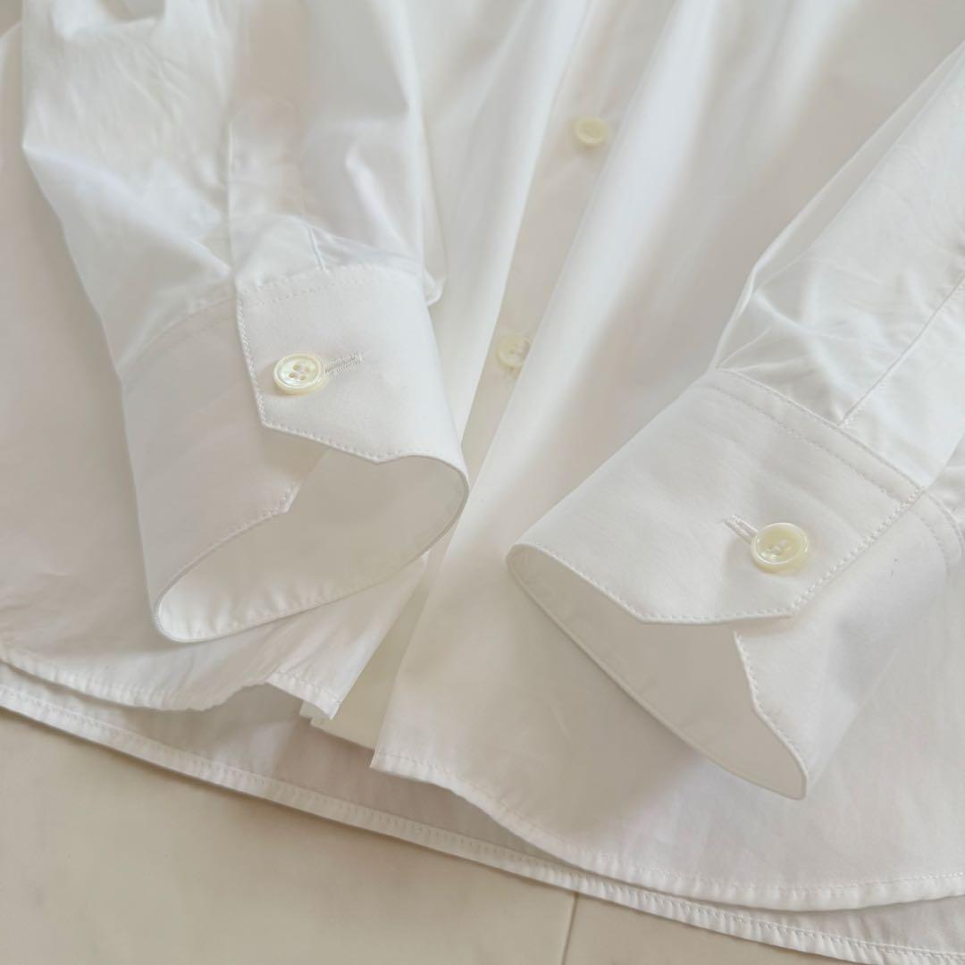 新品同様 タグ付き★CELINE エディ期 コットンドレスシャツ 44 ホワイト