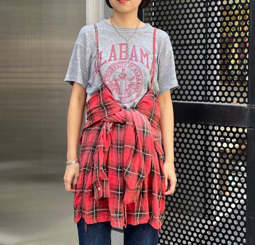 BEAMS BOY maturely / レーヨン ブリーチ チェック シャツ