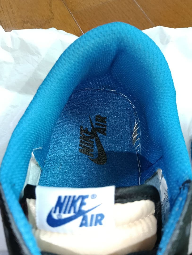 だ*い様 NIKE Air Jordan 1 ホワイト/ブラック/ブルー