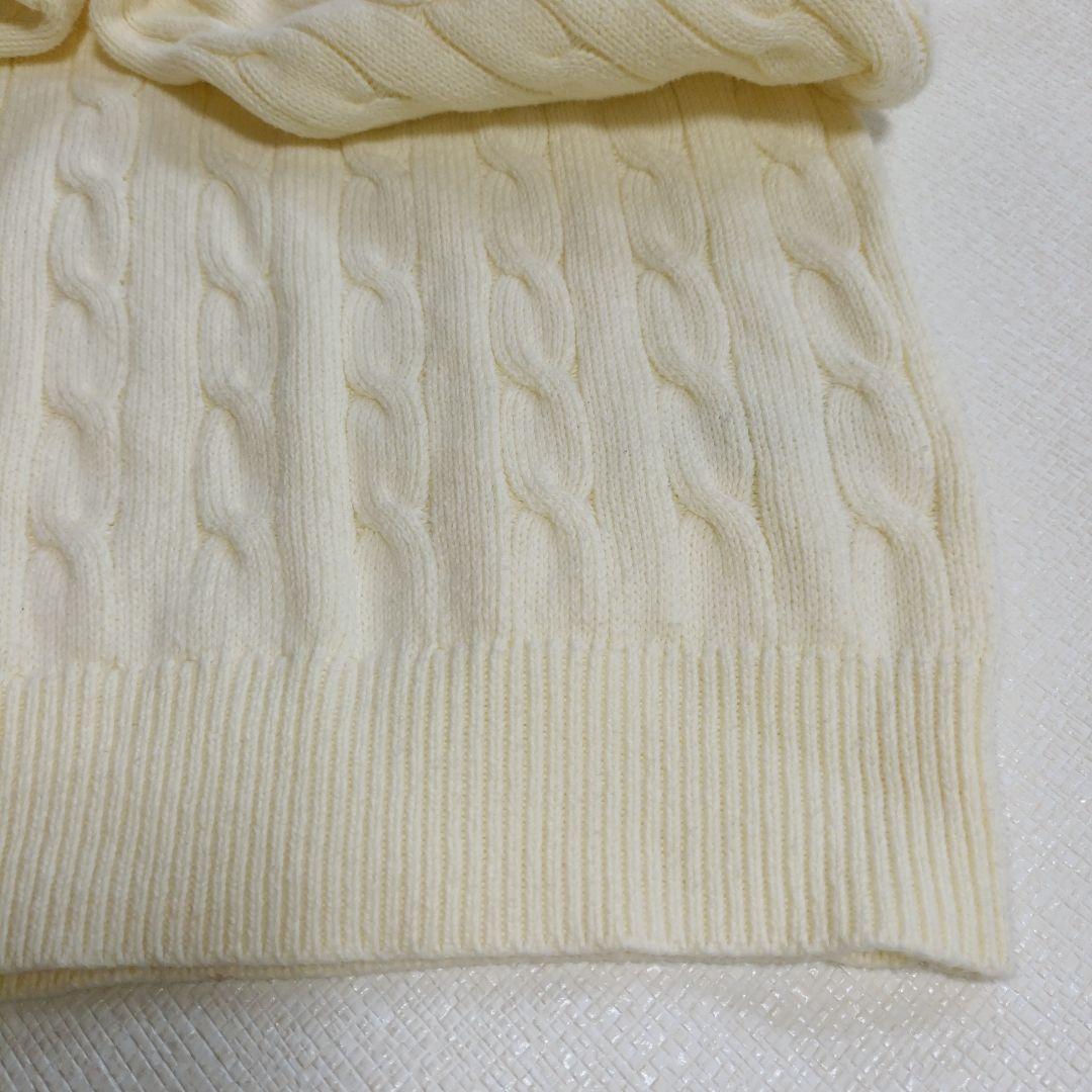 ポロラルフローレン　ケーブルニットハイネック　タートル　アイボリー
