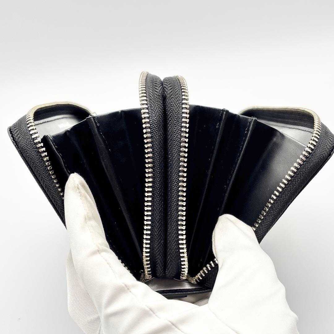 【極美品】カステルバジャック 2層 オーガナイザー 財布 ダブルファスナー 黒