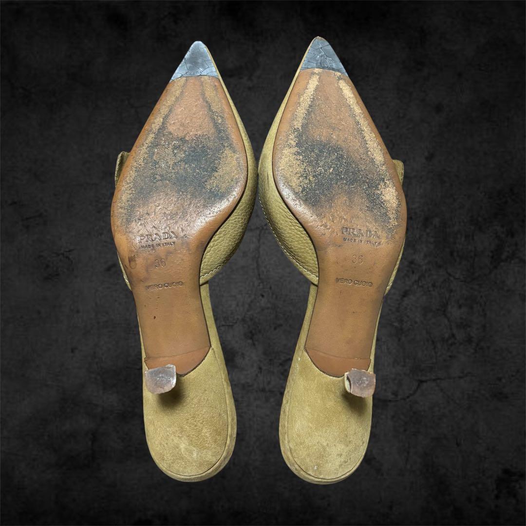 archive PRADA Leather Mulesレザー ミュール パンプス
