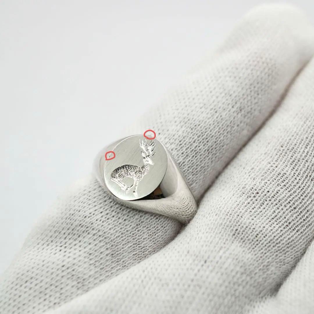 未使用 手彫り シグネットリング silver925 シルバー 指輪 11号