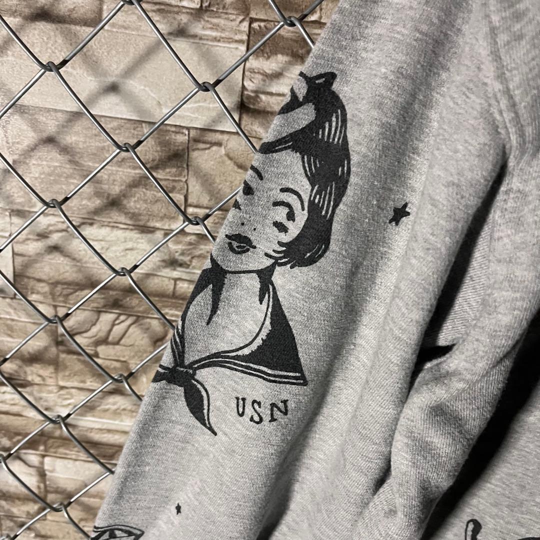 【値下交渉歓迎】クローバル　フラッシュフードパーカー　ダメージ加工　Lサイズ