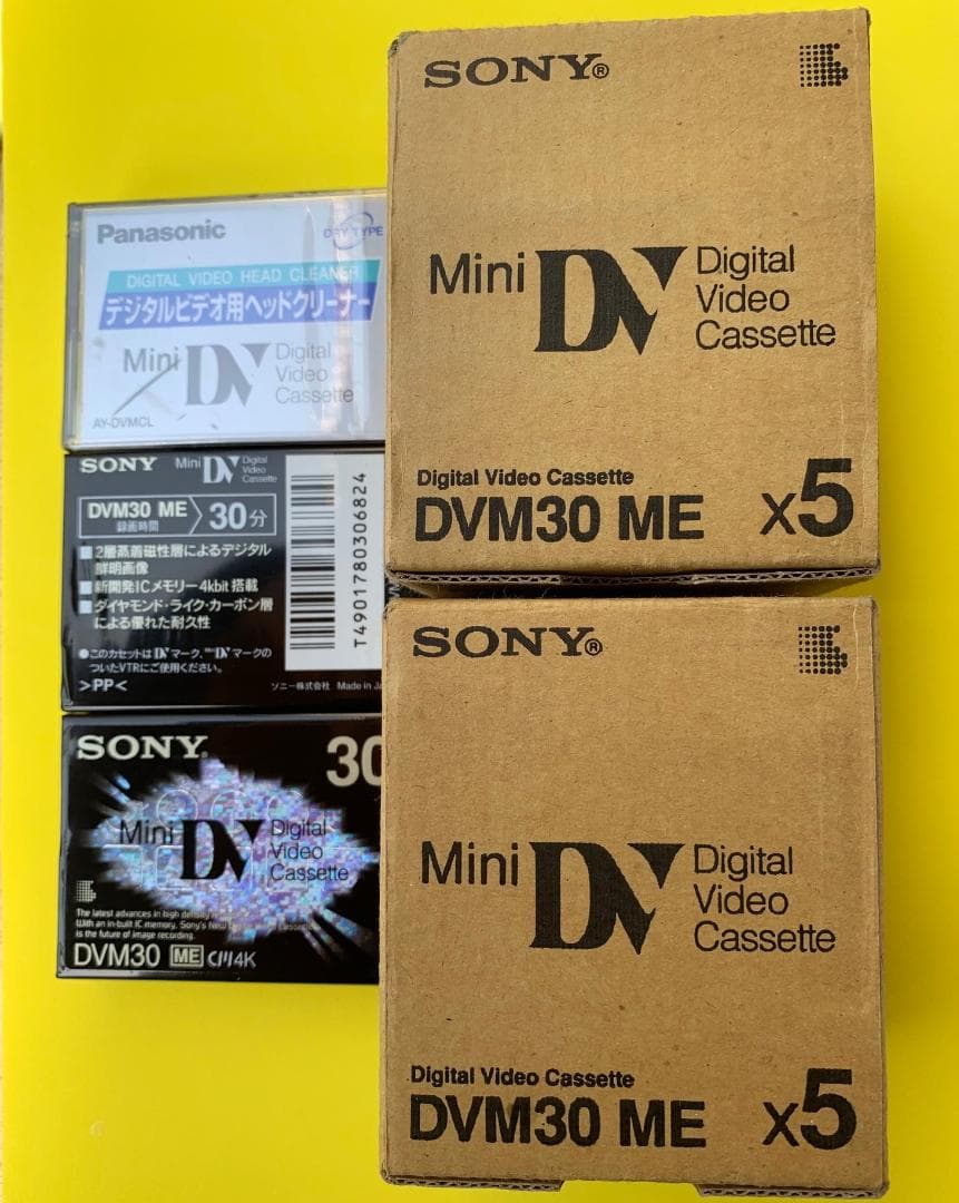 SONY製 DV用メモリ内臓miniテープ　ＤＶＭ３０　＆　クリーニングテープ