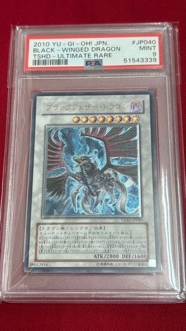 遊戯王 PSA 9 ブラックフェザードラゴン アルティメットレア レリーフ