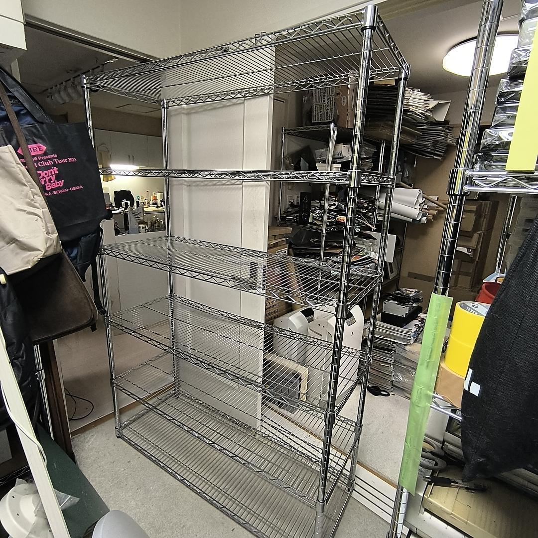 鯖缶：幅120cm　スチールラック 5段 シルバー