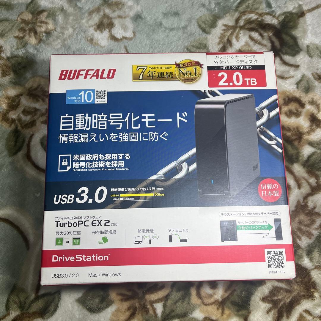 新品BUFFALO 外付けHDD 2TB HDLX2.0U3DUSB3.0