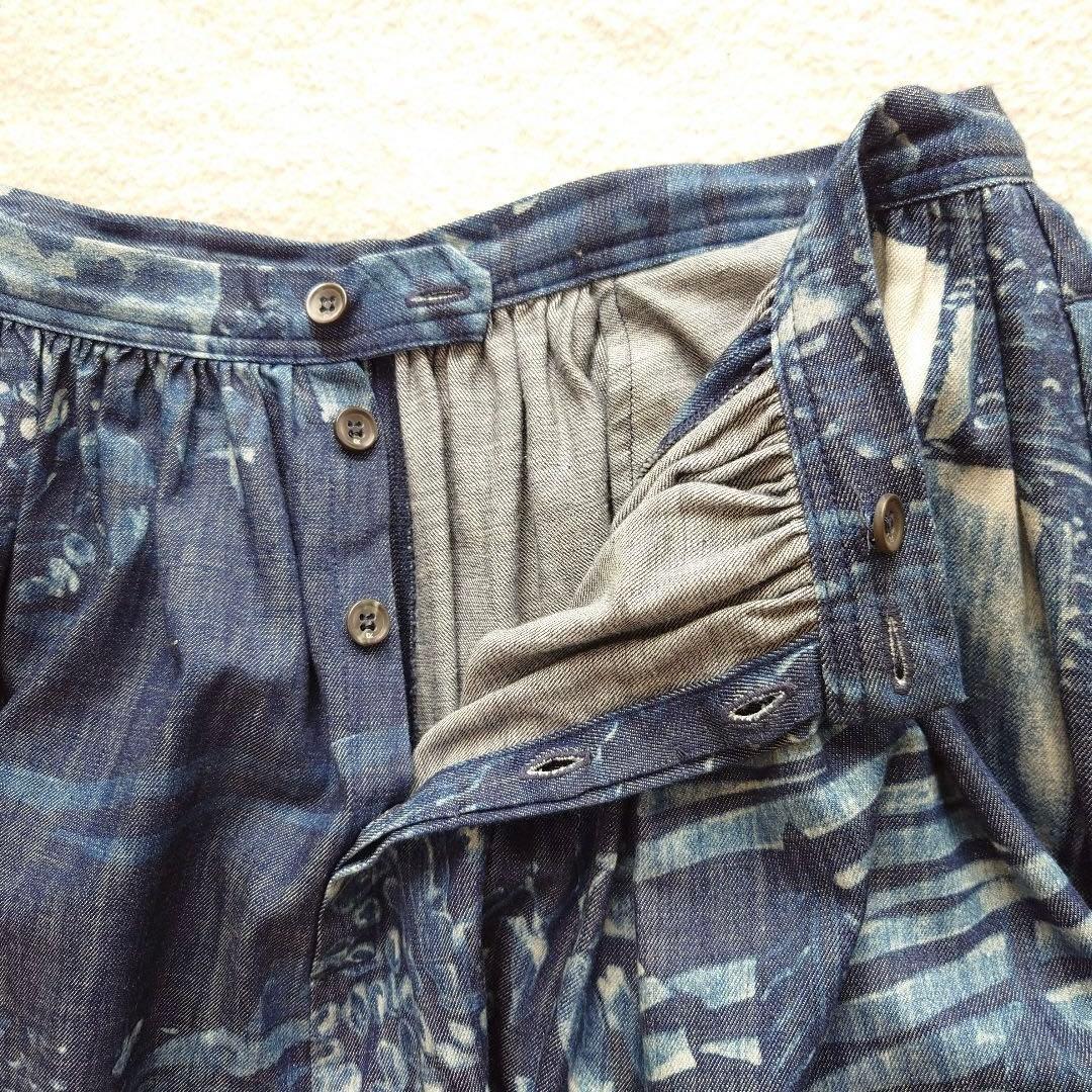 45Ｒ ワンダーランドプリントのスカート（インディゴ）45rpm