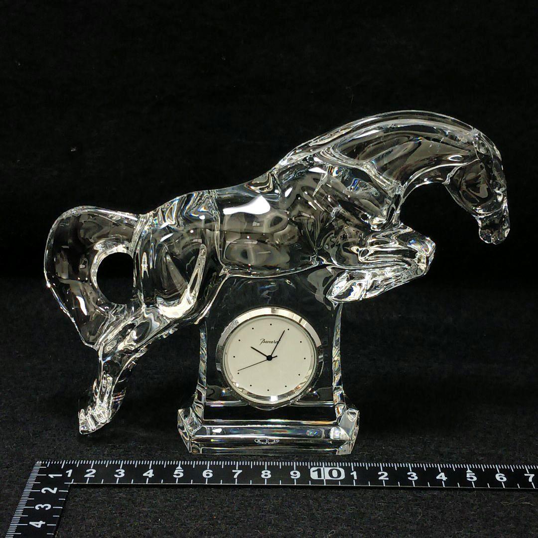 Y2799-1 バカラ ジャンピングホース 馬 置時計 横16㎝