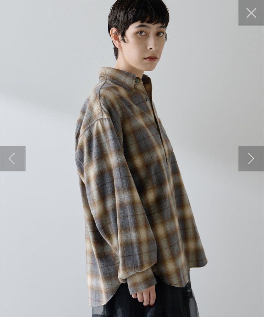 極美品✨️【Whim Gazette】シャギー チェック シャツ サイズフリー