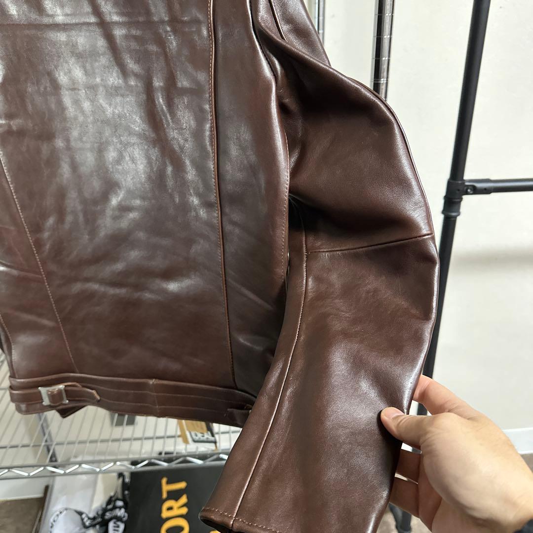 441タイプ 英国風ダブルライダース 茶芯カウハイド 36 S 新品特価