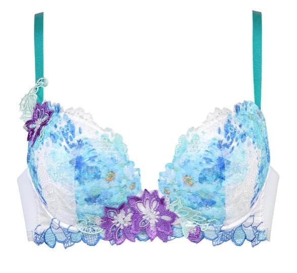 ワコール ルジェ ブラジャーC75 & ショーツL　白水色レース