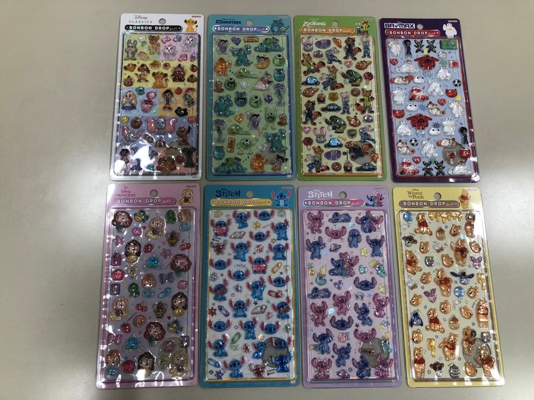 【正規品】ディズニー　ボンボンドロップ シール　8種類