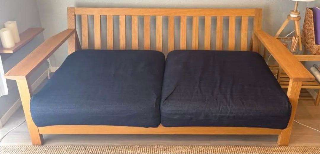 無印良品　ソファ本体木製フレーム　 ウレタンポケットコイル２．５シーター