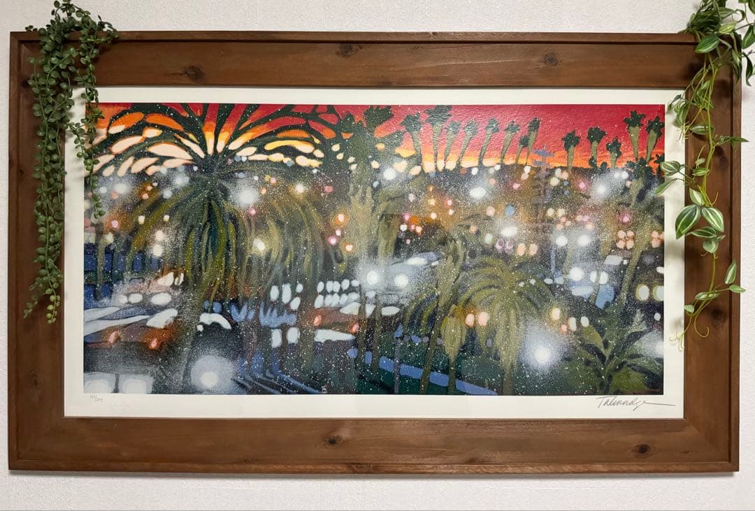 癒される絵画★ジェームスタルマージ (サンタモニカサンセット) シルクスクリーン