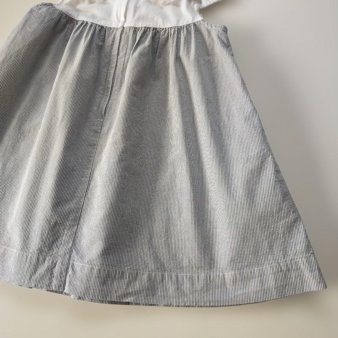 美品★2024SS★90cm familiar セーラー衿半袖ワンピース