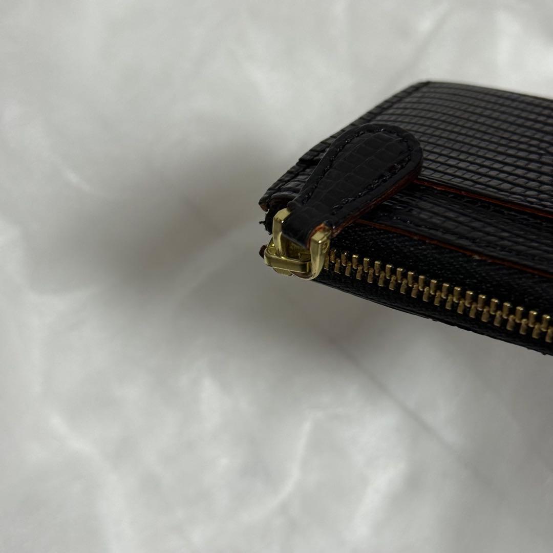 ⭐️未使用級⭐️ガンゾ　リザード　マネークリップ　小銭入れ　ブラック　レザー　セット