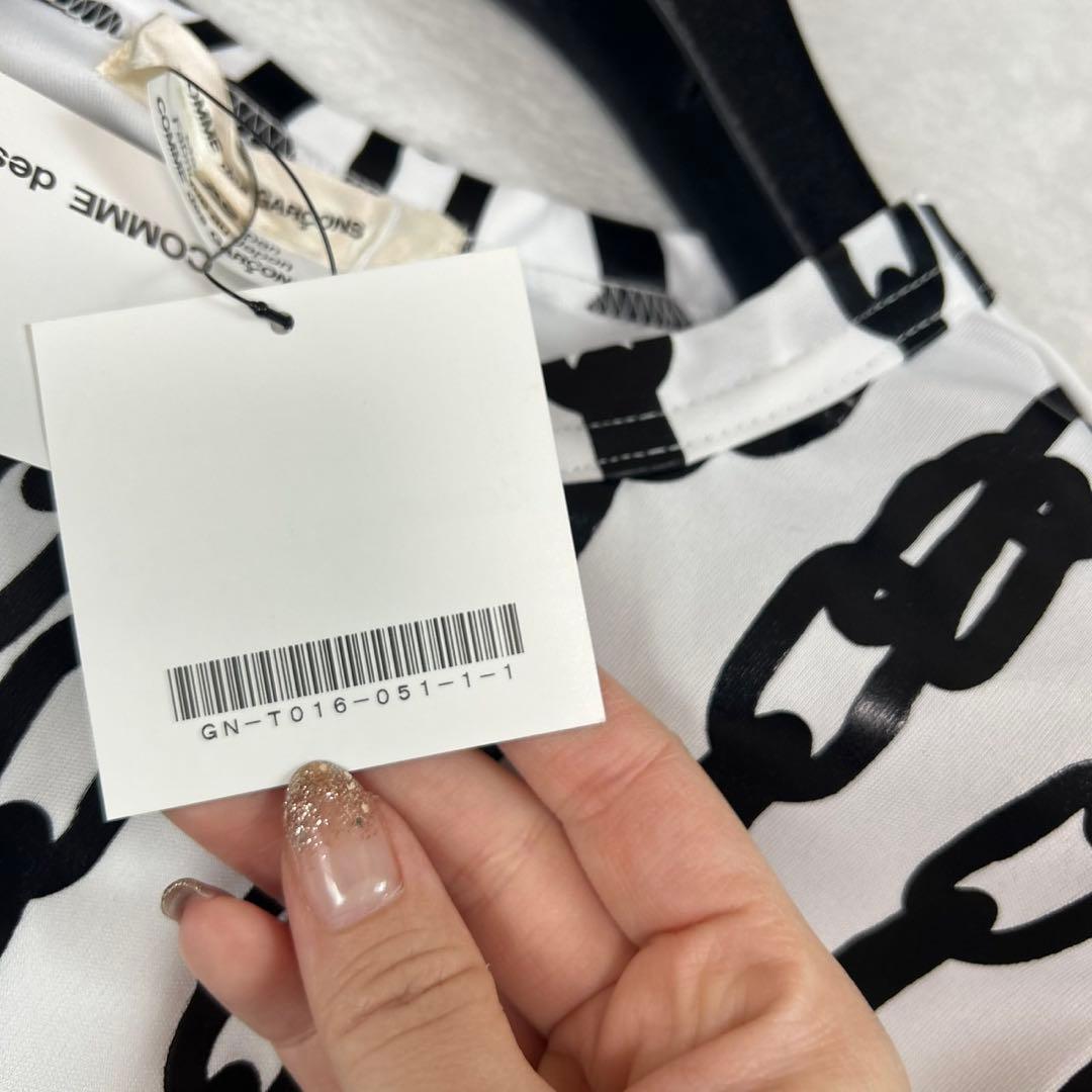 J498 新品未使用 タグ付き コムデギャルソン チェーン柄 カットソー メンズ