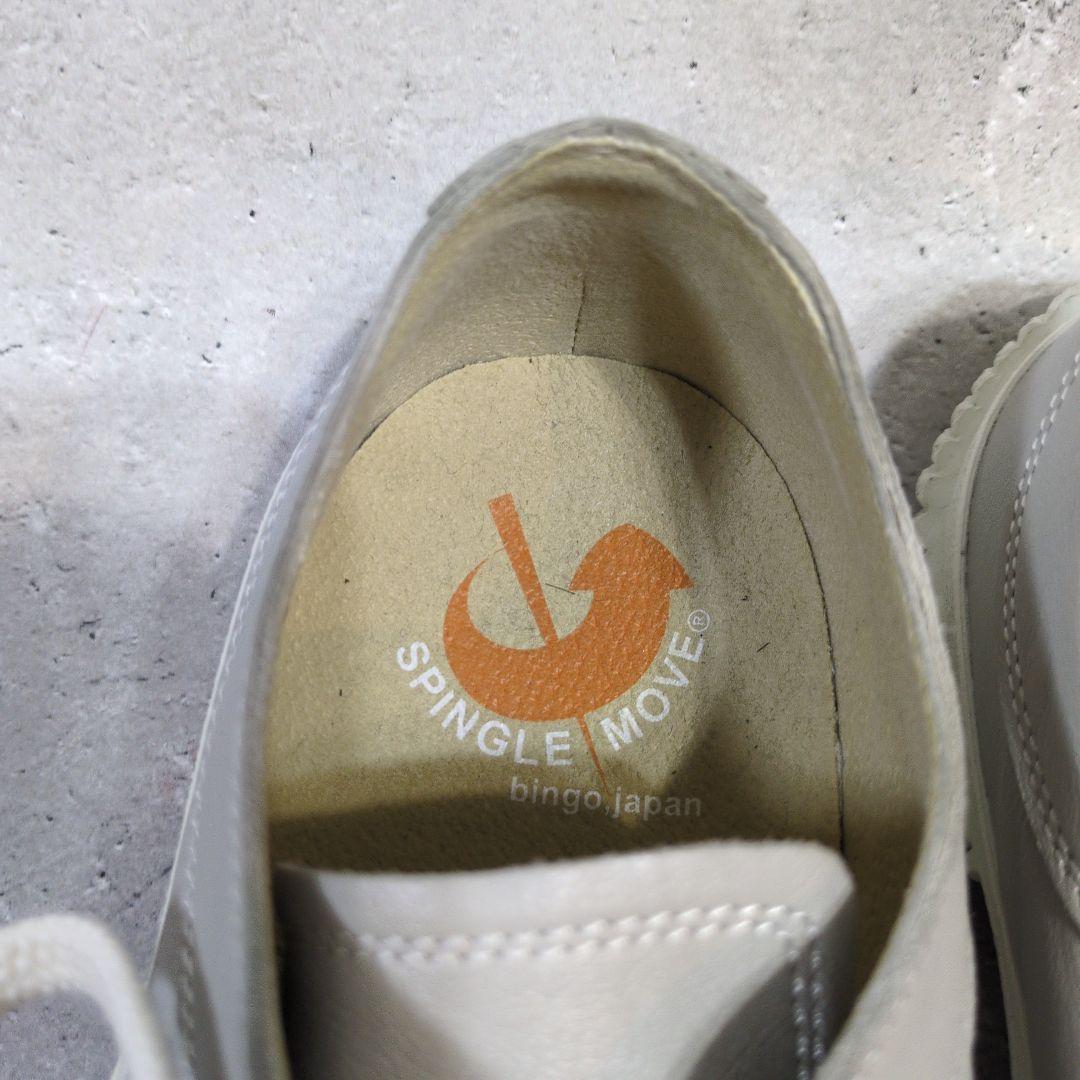 SPINGLE MOVE ローカットスニーカー グレー M カンガルーレザー
