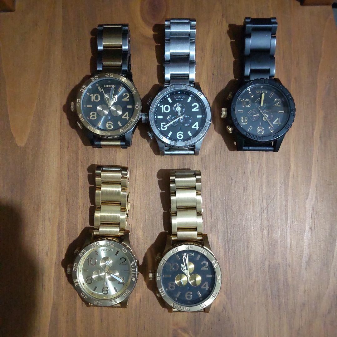 NIXON アナログ時計セット ゴールド シルバー ブラック