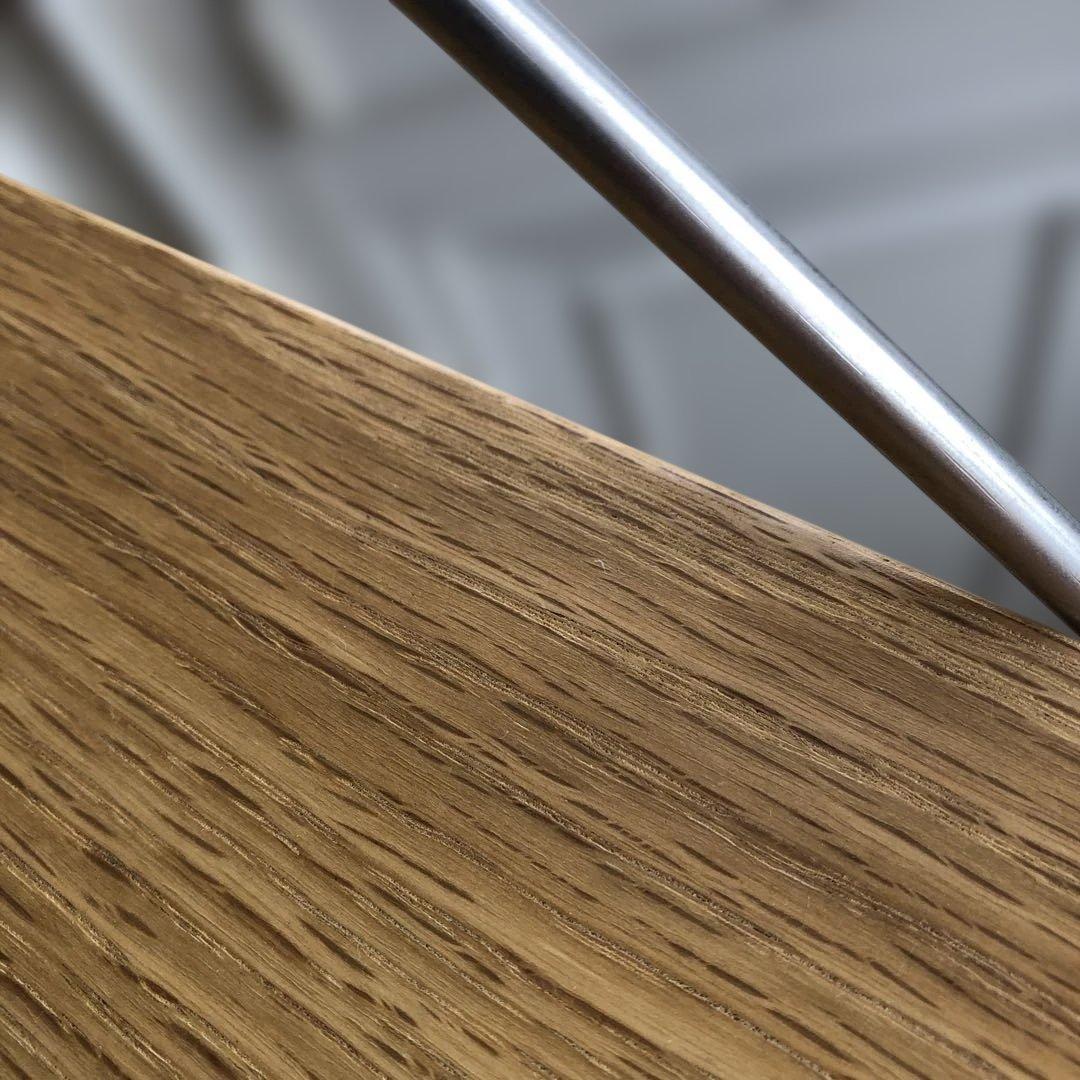 オクユキ！　無印良品 ステンレスユニットシェルフ・オーク材・引出し付