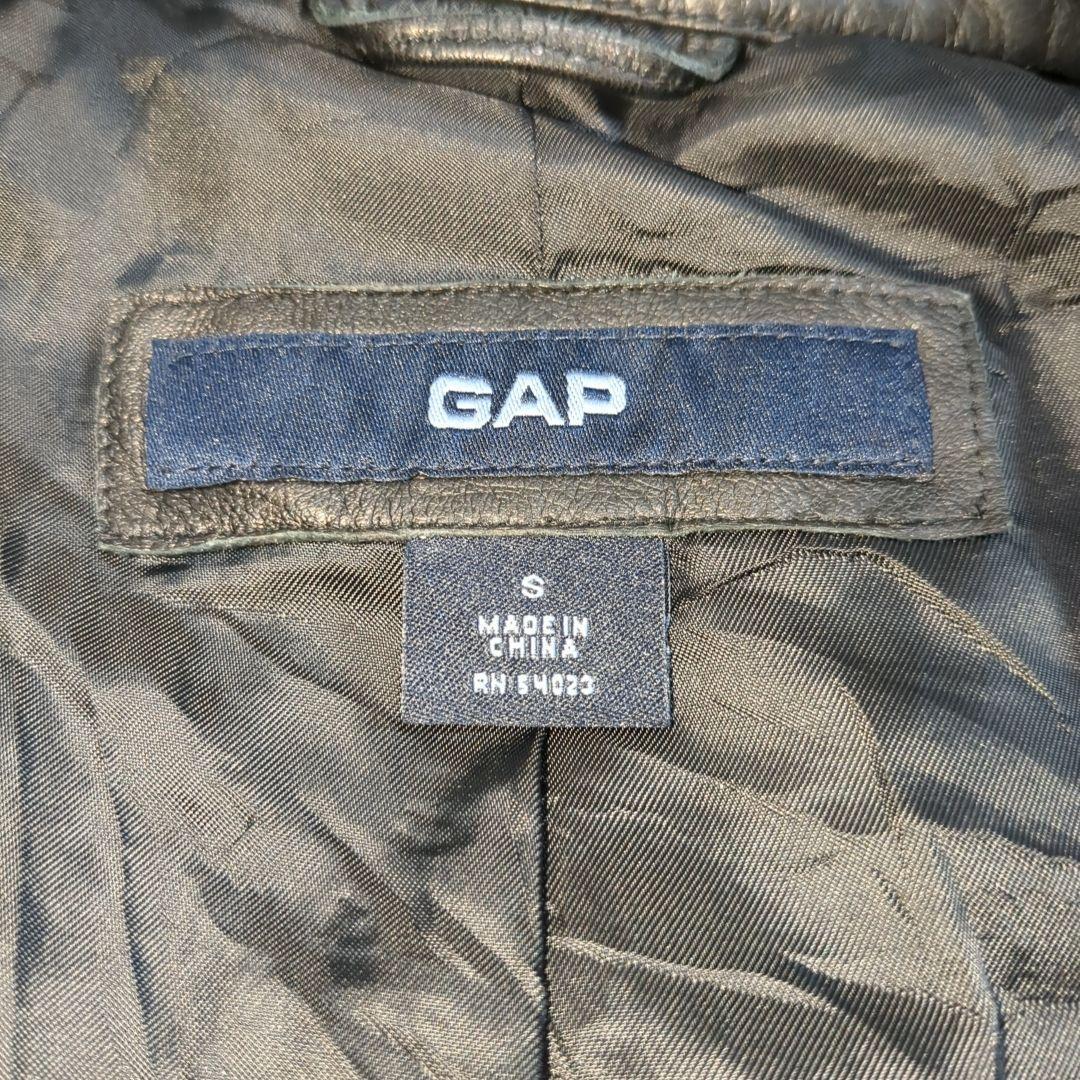 美品 オールドギャップ 牛革 レザージャケット ブラック ライダース