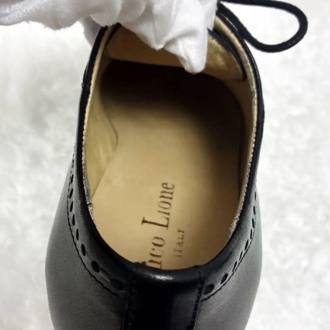 【美品】Franco Lione 伊製 レザー メダリオン　黒 24~24.5