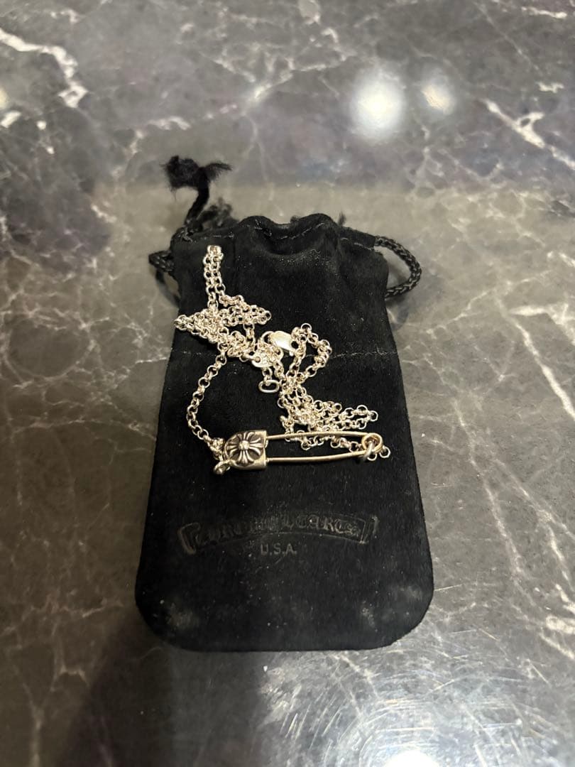 クロムハーツ セーフティピン ネックレス 18インチ