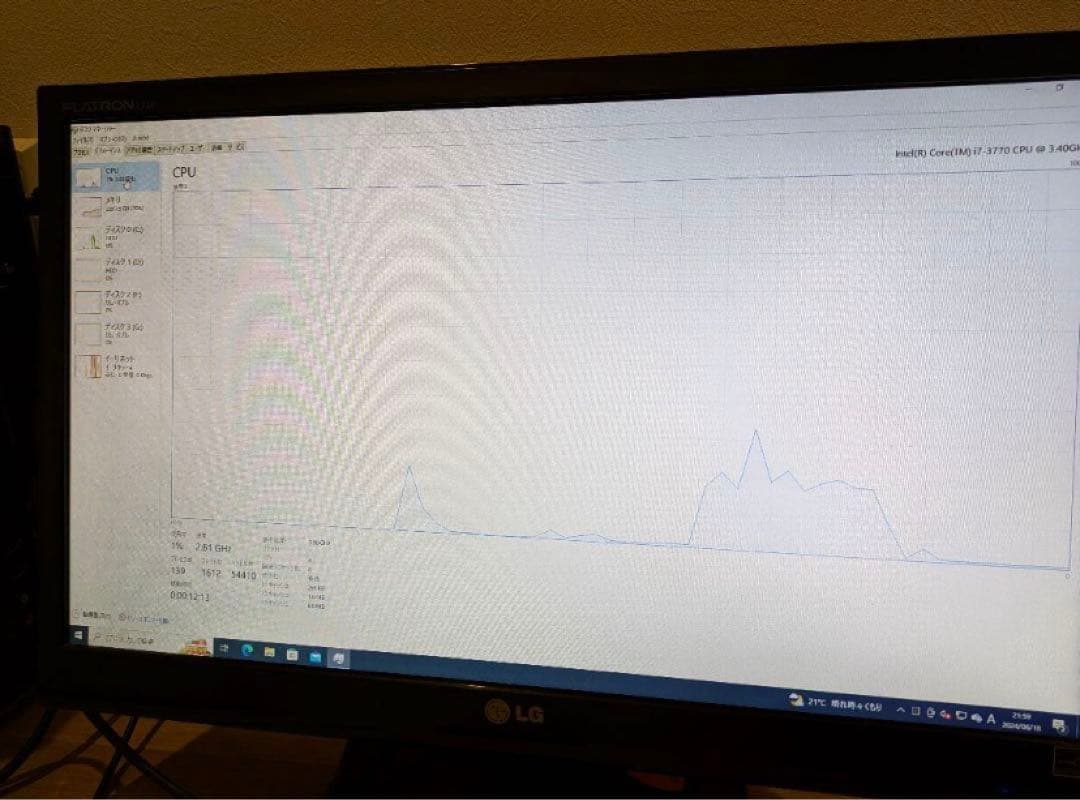 windows10 pro 64bit版デスクトップPC 黒