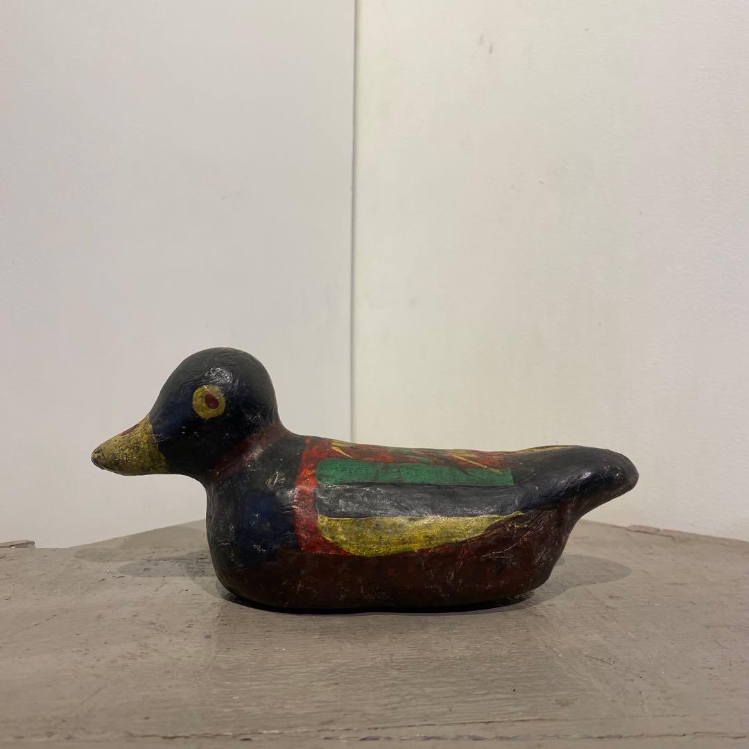 紙縒り細工 水鳥 雁 二羽セット アンティーク