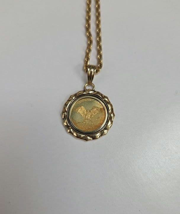 純金ペンダントトップ k24 24金 純金 1/25oz 18金枠 k18