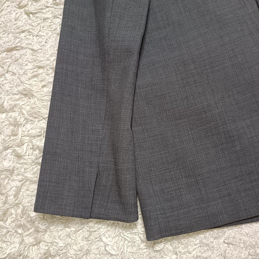 【美品】ミラオーウェン リネンライク ノーカラージャケット パンツスーツ