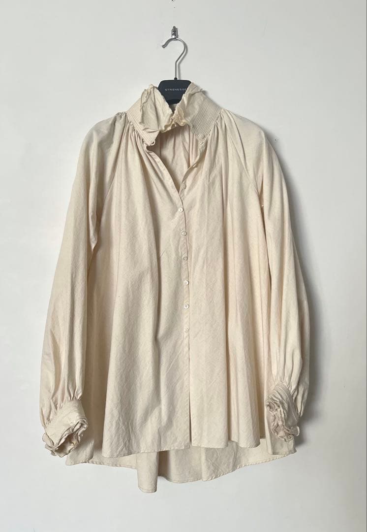 yunahica ユナヒカ　フリルブラウス　綿麻　サイズ2