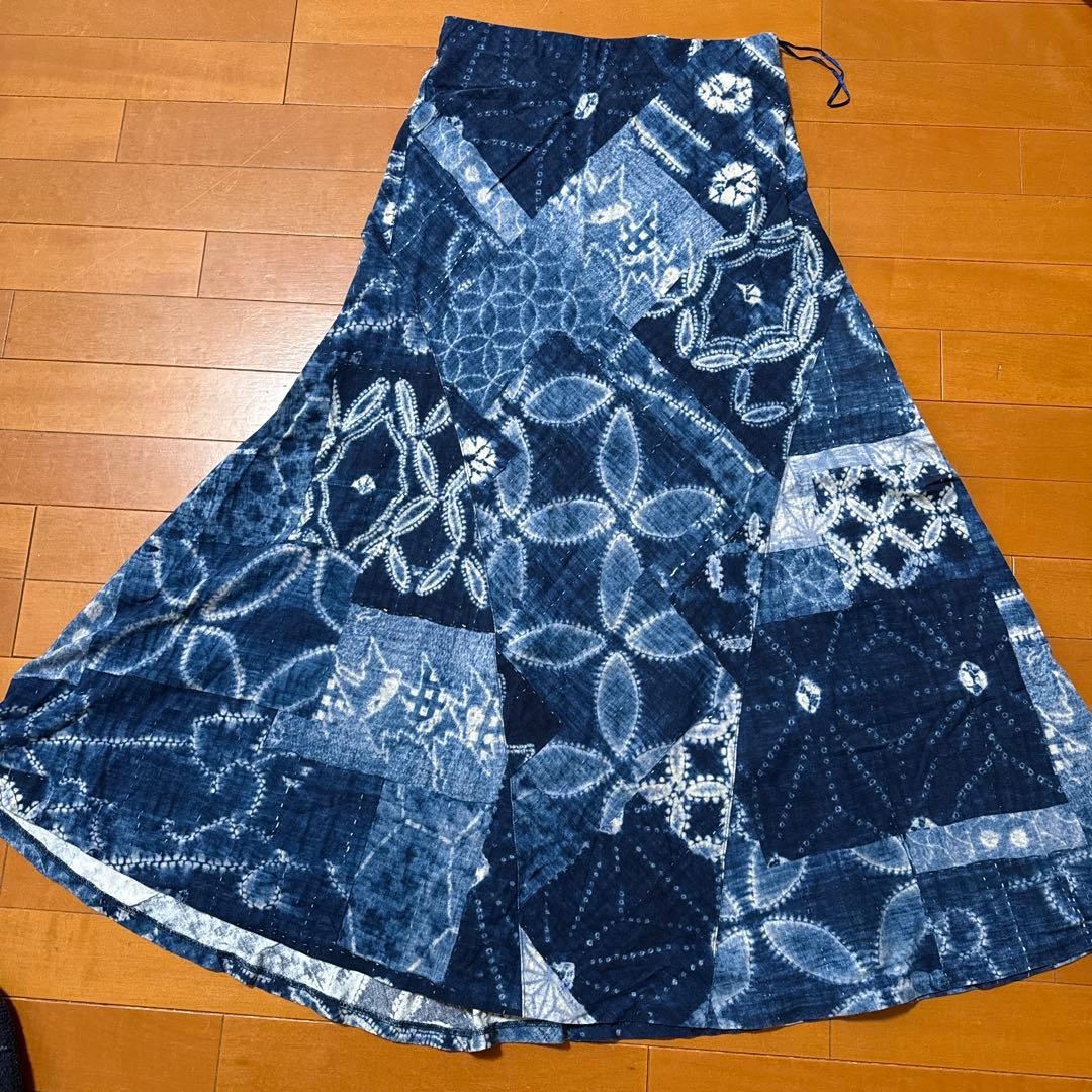 POLO RALPH LAUREN ダークブルー フレアスカート S