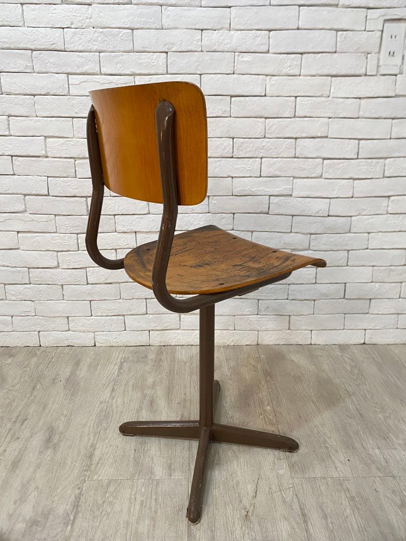 【東京都内23区配送無料】ドイツビンテージ　ハイスツール　プライウッド　チェア