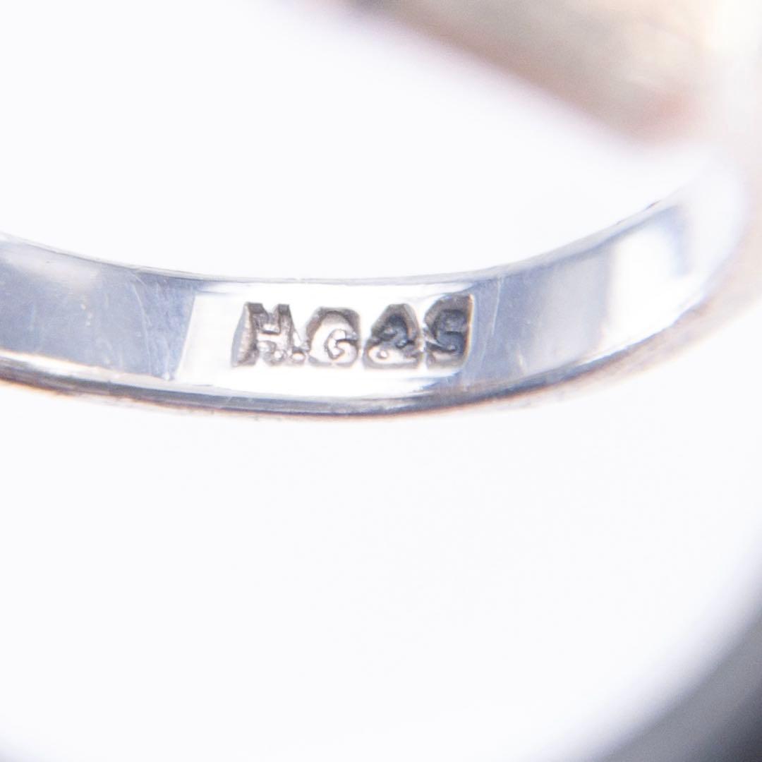 英国 9金 925 アンティーク イニシャル M シグネットリング 11号