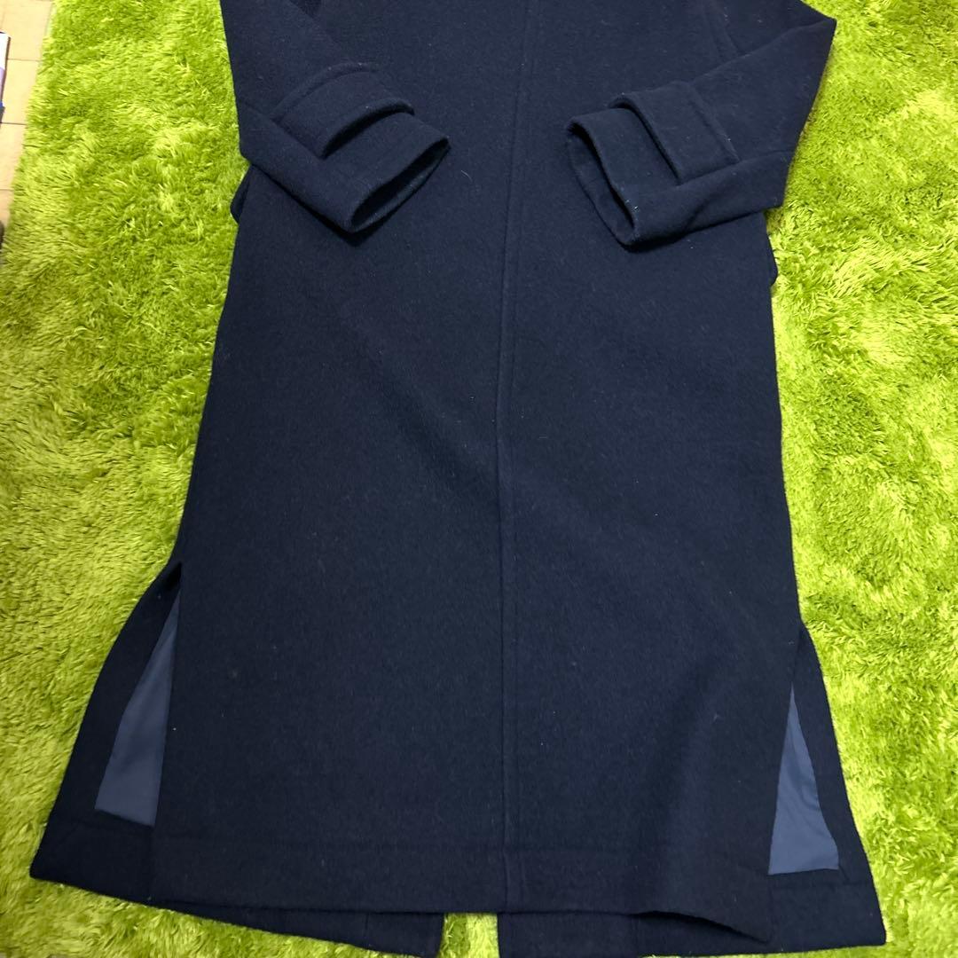 ミラオーウェン　ネイビー ロングダッフルコート ウール　size:0