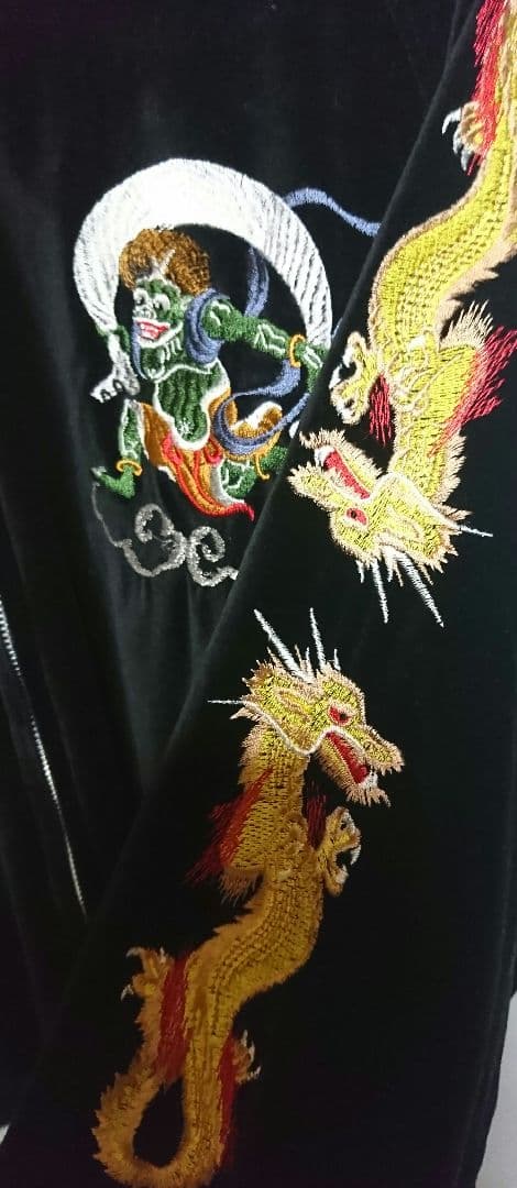 星姫 鬼 別珍 スカジャン hoshihime 風神 雷神 明王 ベルベット